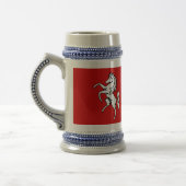 Stein Tasse mit der Flagge von Kent, England (Links)