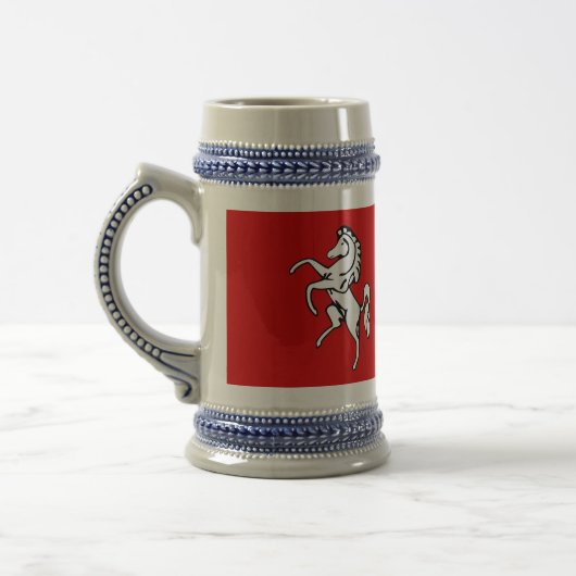 Stein Tasse mit der Flagge von Kent, England (Links)