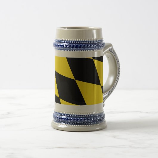 Stein Tasse mit der Münchner Flagge (VorderseiteRechts)