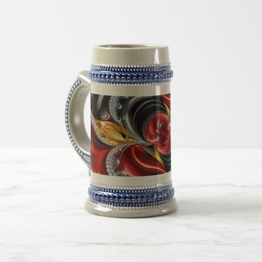 Stein Tasse mit deutschem Farbdesign (Vorderseite Links)