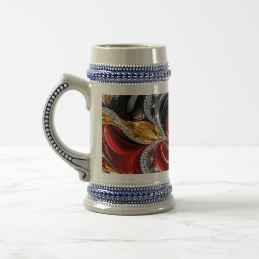 Stein Tasse mit deutschem Farbdesign (Links)