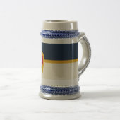 Stein Tasse mit Flagge von Tulsa, Oklahoma (VorderseiteRechts)