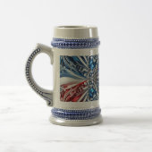 Stein Tasse mit französischem Farbdesign (Links)