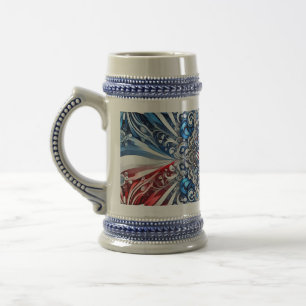 Stein Tasse mit französischem Farbdesign