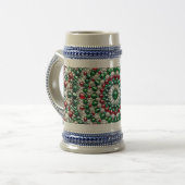 Stein Tasse mit italienischem Farbdesign (Vorderseite Links)