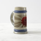Stein-Tasse mit japanischem Farbdesign Bierglas (Vorderseite Links)