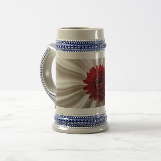 Stein-Tasse mit japanischem Farbdesign Bierglas (Vorderseite Links)