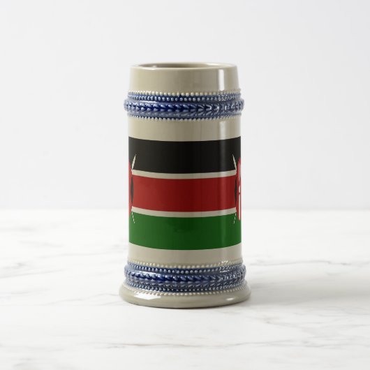 Stein Tasse mit kenianischer Flagge (Mittel)