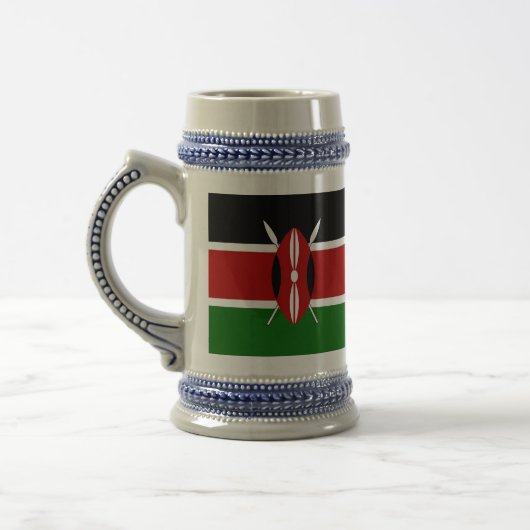 Stein Tasse mit kenianischer Flagge (Links)