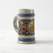 Stein Tasse mit kolumbianischem Farbdesign (Vorderseite Links)