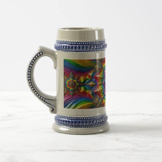 Stein-Tasse mit LGBTQ-Farbdesign Bierglas (Links)