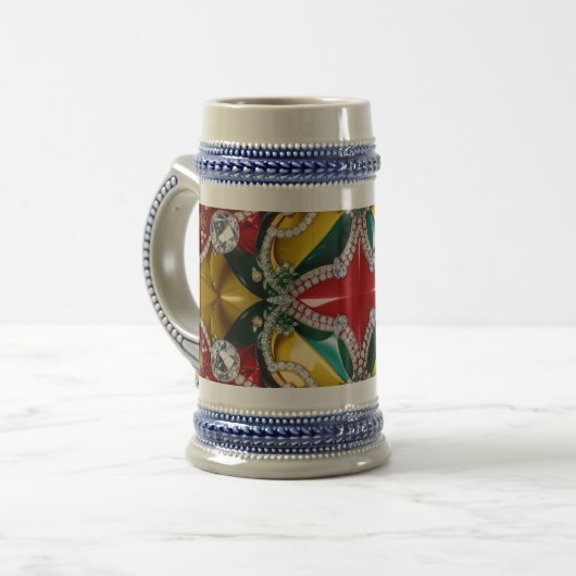 Stein Tasse mit Los Angeles Colors Design (Vorderseite Links)