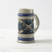 Stein Tasse mit Scottish Thistles Design (VorderseiteRechts)