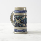 Stein Tasse mit Scottish Thistles Design (Vorderseite Links)