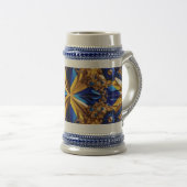 Stein Tasse mit Sweden Colors Design (VorderseiteRechts)