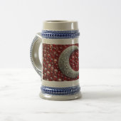 Stein Tasse mit Türkischem Farbdesign (Vorderseite Links)
