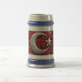 Stein Tasse mit Türkischem Farbdesign