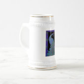 Stein - Tasse - stolzer Pfau (Vorderseite Links)
