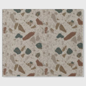 Stein-Terrazzo-Muster Geschenkpapier (Flach)