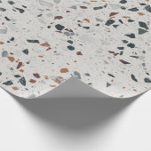 Stein Terrazzo-Muster  Geschenkpapier (Ecke)