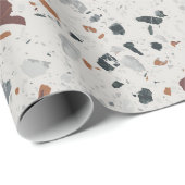 Stein Terrazzo-Muster  Geschenkpapier (Rolleneckpunkt)