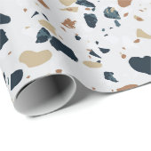 Stein-Terrazzo-Muster Geschenkpapier (Rolleneckpunkt)