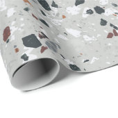Stein-Terrazzo-Muster Geschenkpapier (Rolleneckpunkt)