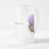 Stein - Thistle und Name Mattglas Bierglas (VorderseiteRechts)