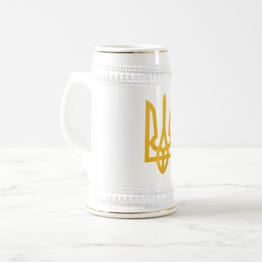 Stein: Ukrainer Trident Bierglas (Vorderseite Links)