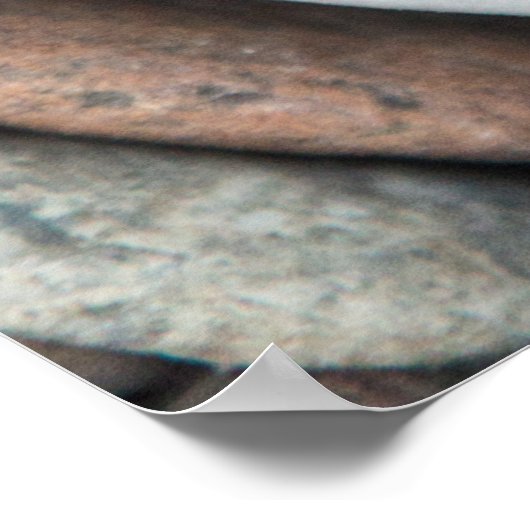 Stein und Holz (diagonal) Poster (Ecke)