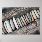 Stein und Holz (diagonal) Poster (Vorne)