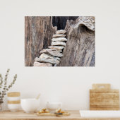 Stein und Holz (vertikal) Poster (Küche)