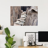 Stein und Holz (vertikal) Poster (Heimbüro)