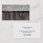 Stein- und Holzvariation Visitenkarte (Vorne/Hinten)