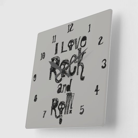 Stein und Rollen Skulls Wall Uhr (Winkel)