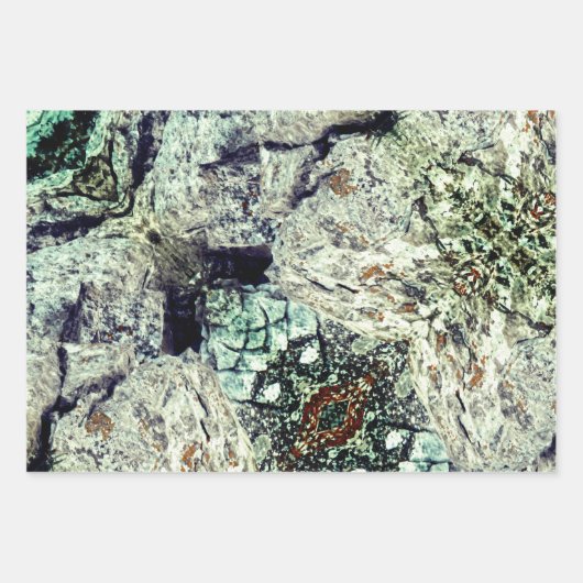 Stein und Stein, Wände, Kies, Gebäude Geschenkpapier Set (Vorderseite 3)