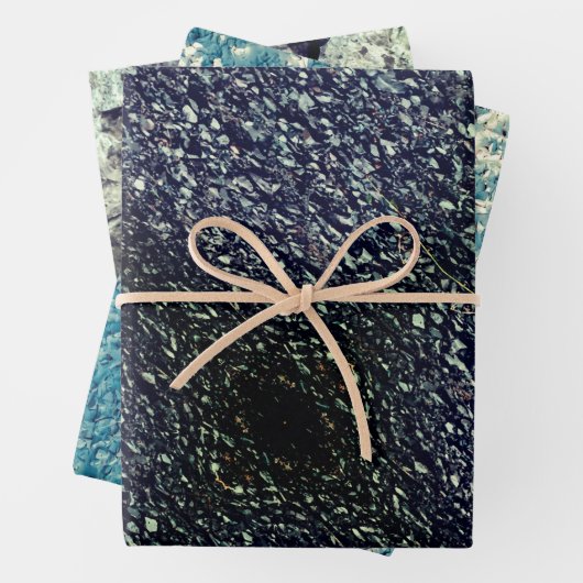 Stein und Stein, Wände, Kies, Gebäude Geschenkpapier Set (Beispiel)