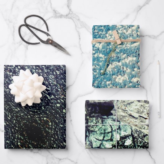 Stein und Stein, Wände, Kies, Gebäude Geschenkpapier Set (Vorderseite)