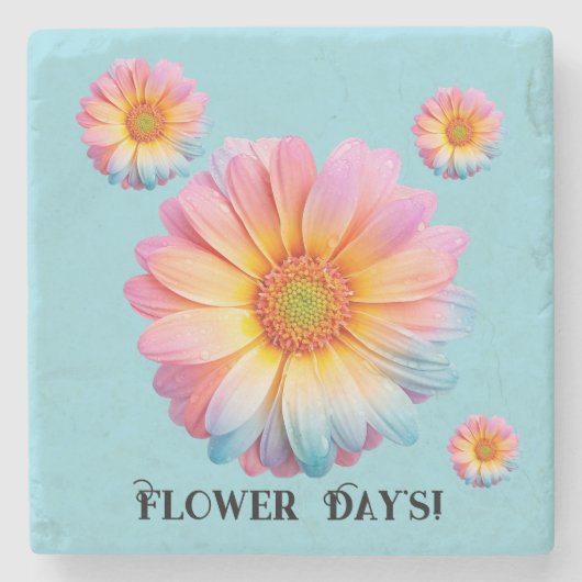 Stein-Untersetzer (Flower Day's) Steinuntersetzer (Vorderseite)