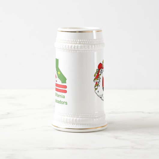 Stein - Wappen/CCCA-Logo von Botschafter Bierglas (Mittel)