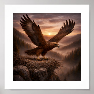 Steinadler (Aquila chrysaetos) – Greifvögel Poster