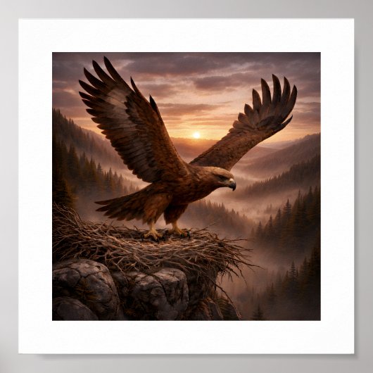Steinadler (Aquila chrysaetos) – Greifvögel Poster (Vorne)