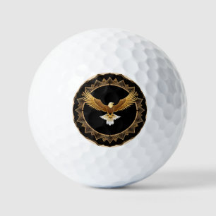 Steinadler auf geometrischem Mandala Golfball