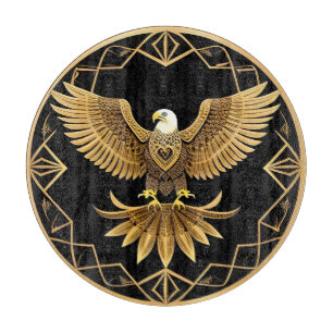 Steinadler auf geometrischem Mandala Schneidebrett
