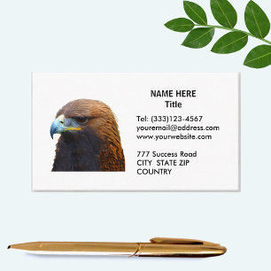 Steinadler auf Schwarz und Weiß Visitenkarte