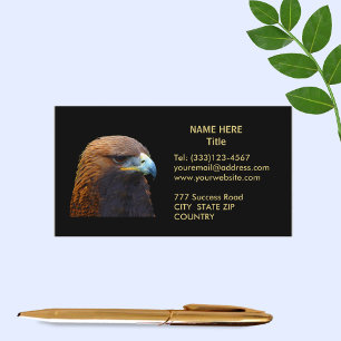 Steinadler auf Schwarz Visitenkarte