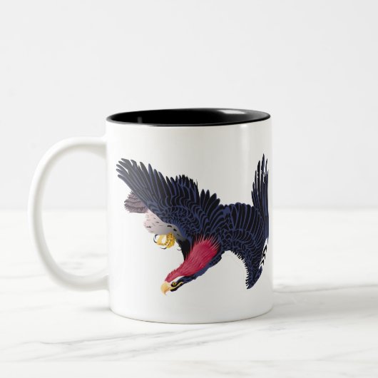 Steinadler in Flug Zweifarbige Tasse (Links)