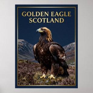 🦅 Steinadler Schottland Highland-Vogel Poster