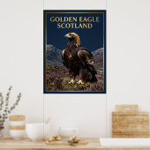 🦅 Steinadler Schottland Highland-Vogel Poster (Küche)