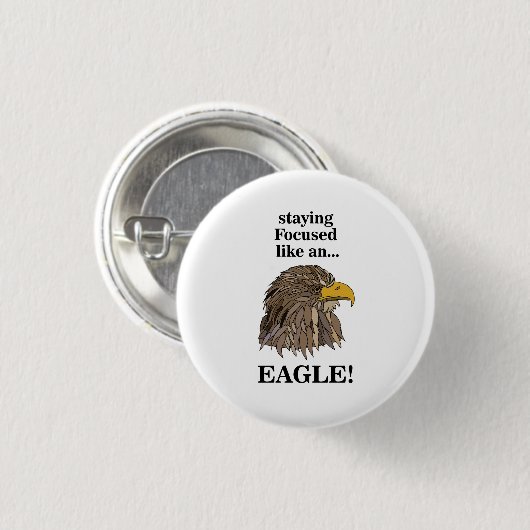 Steinadlerkopf Button (Vorne & Hinten)